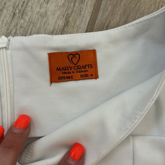 White MIDI 100% Thick Gorgeous White Dress - Picture 3 of 5